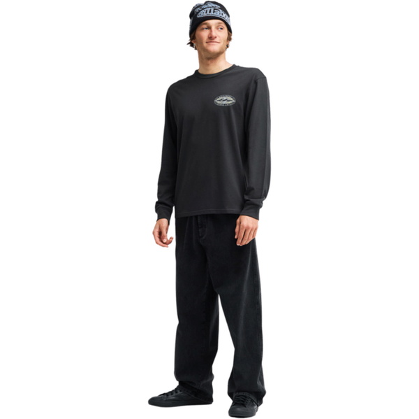 2026 Billabong Mens Diamond Vision Long Sleeve T-Shirt EBYZT00626 - Washed Black